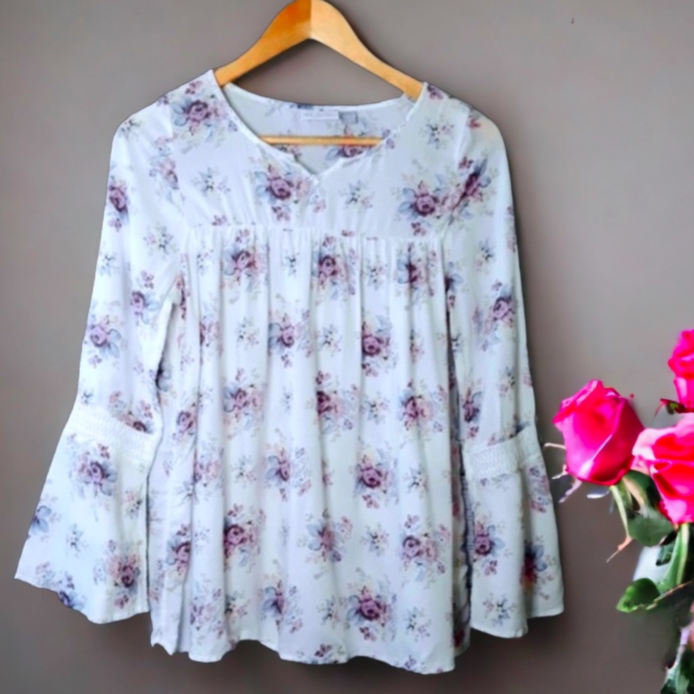The Children’s Place off white floral blouse